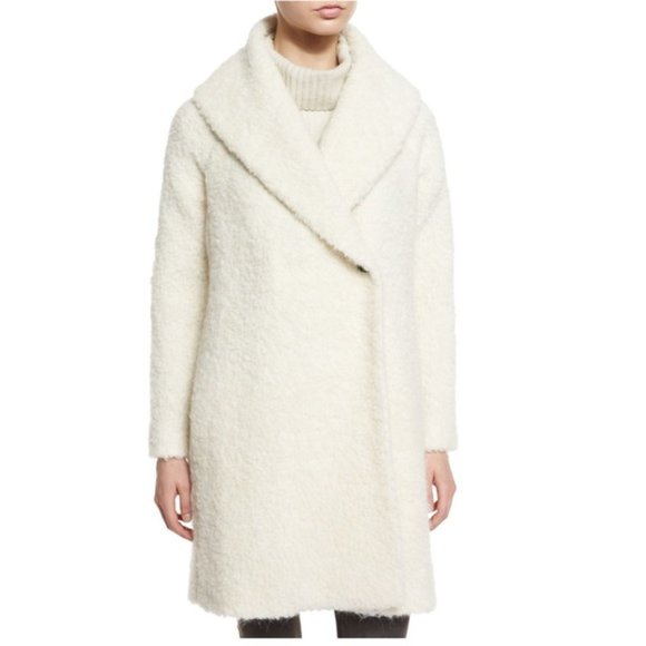 Vince Fuzzy Knit Boucle Coat - Picture 5 of 7